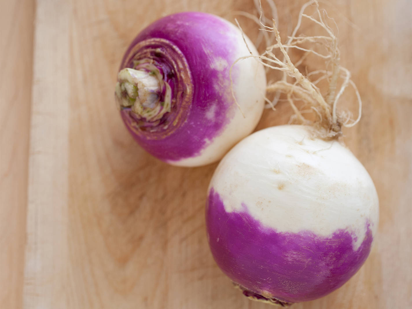 Half White Half Purple Turnips Wallpaper