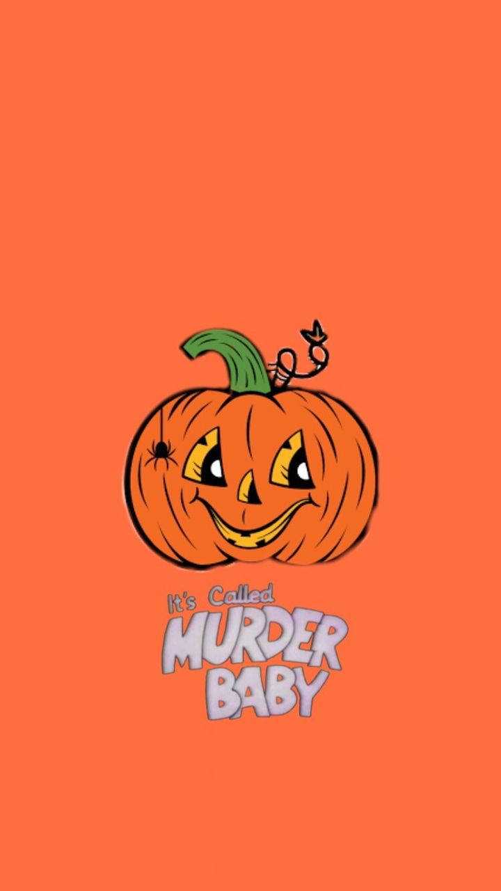 Halloween Grunge Pumpkin Baby Wallpaper