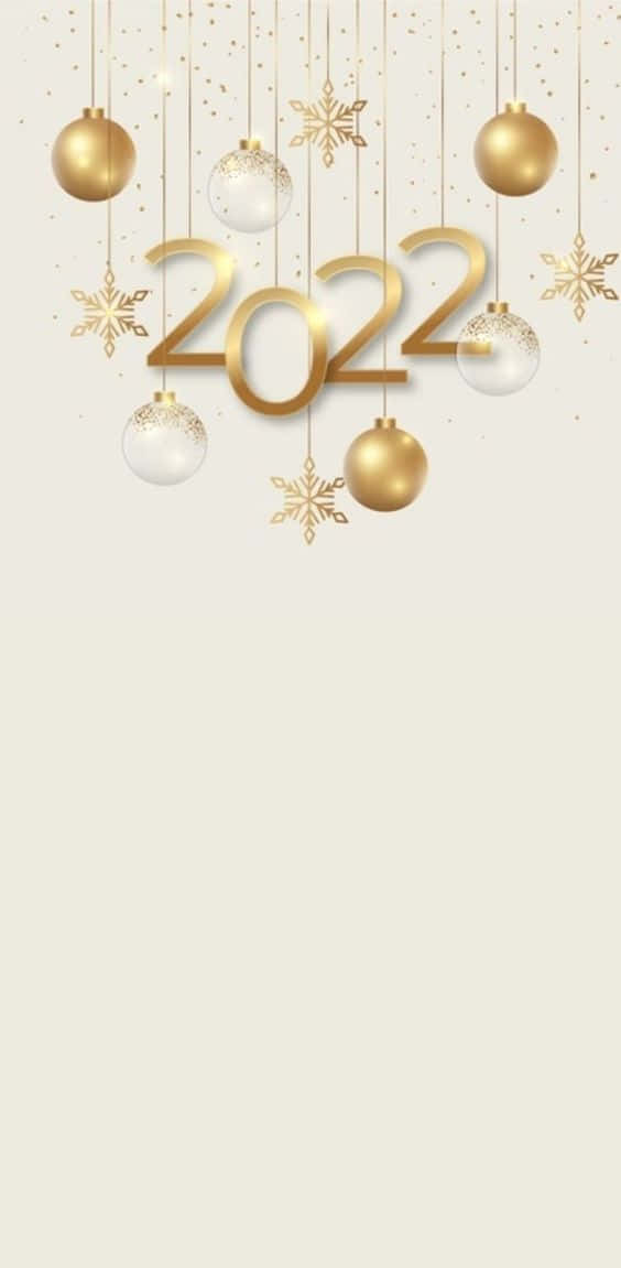 Hanging Baubles New Year 2022 Wallpaper