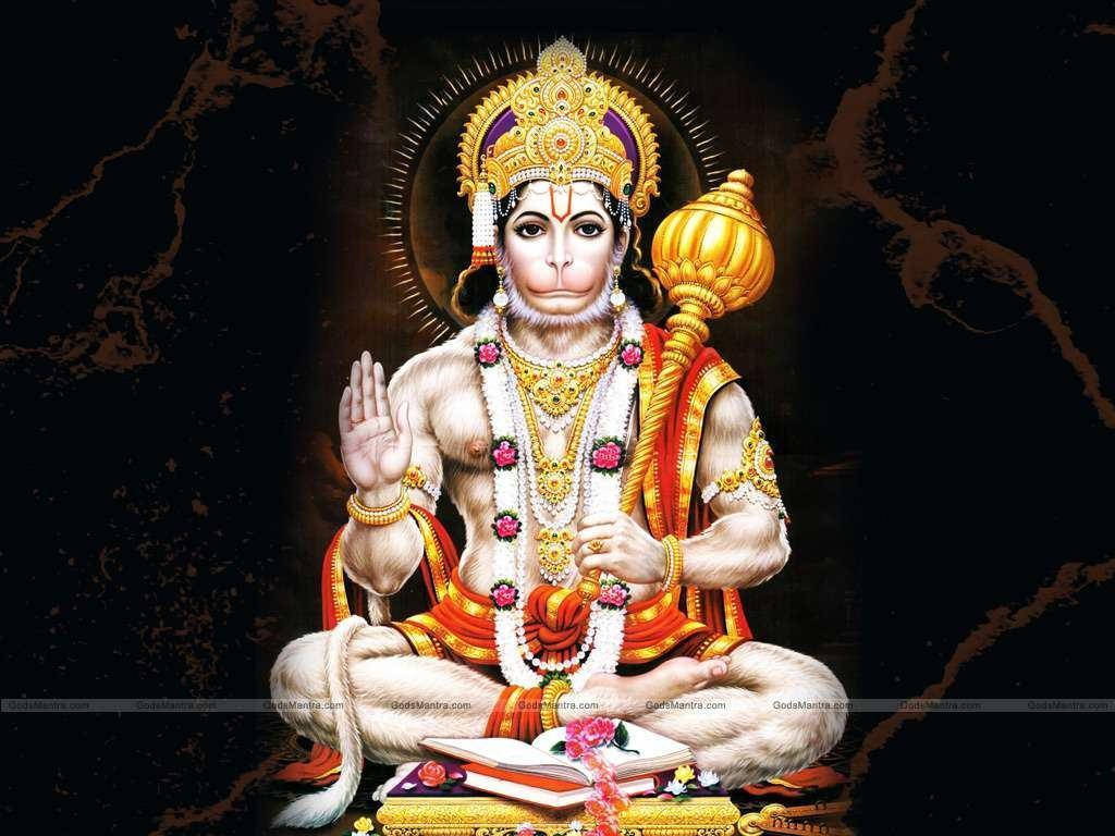 Hanuman Ji Hd Black Background Wallpaper