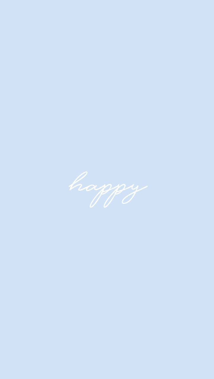 Happy Aesthetic Baby Blue Wallpaper