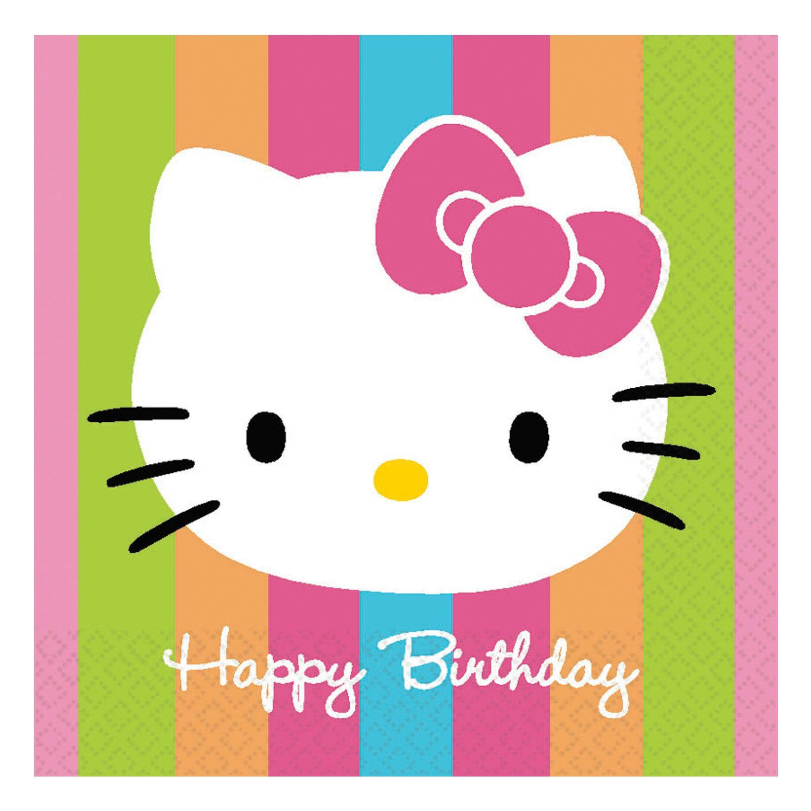 Happy Birthday To The Cute And Lovable Hello Kitty Wallpaper