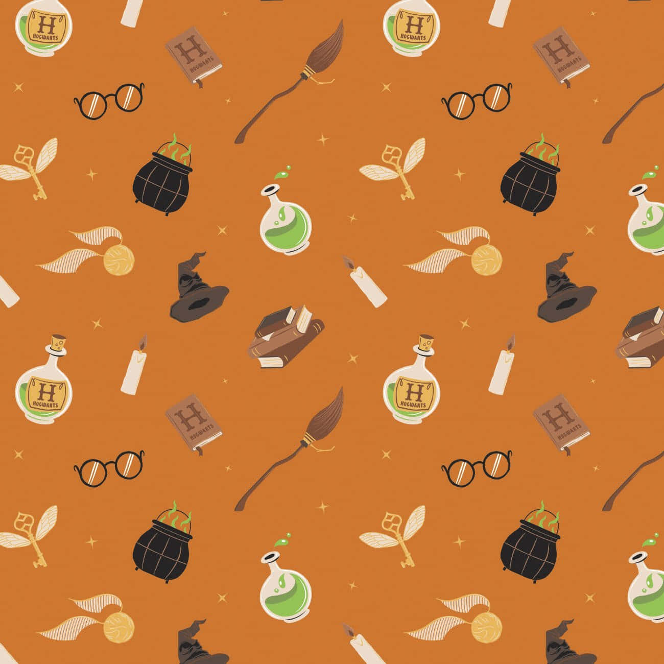 Harry Potter Halloween Cute Art Wallpaper