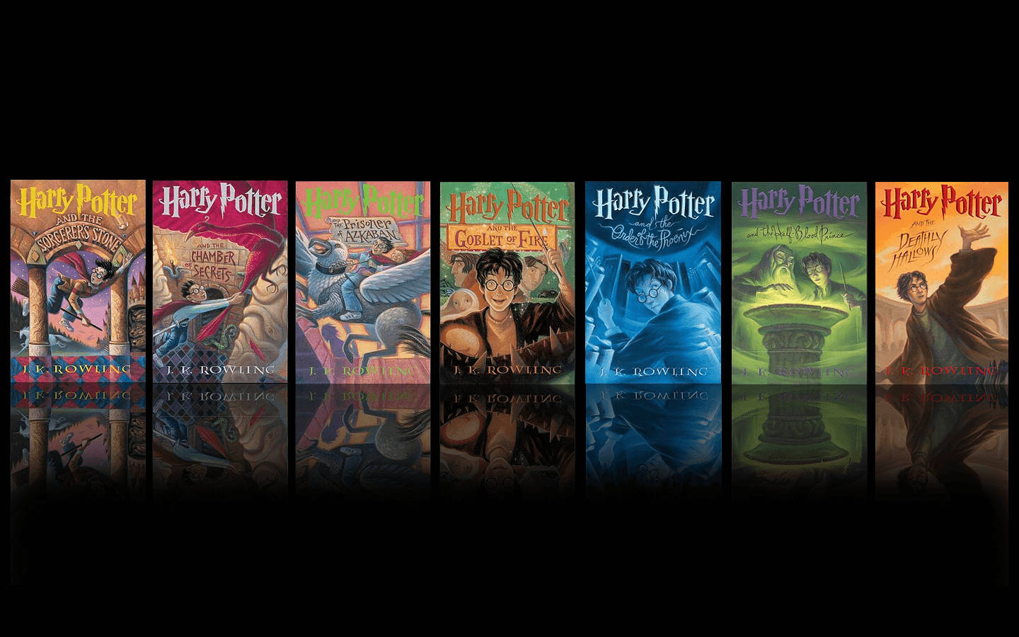 Harry Potter Series Book Cover Wallpaper