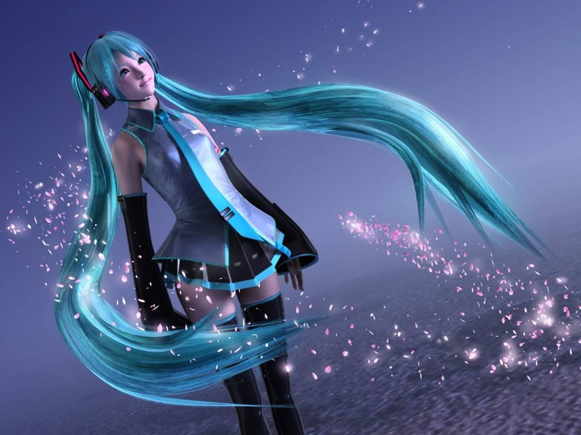 Hatsune Miku Musical Artist 3d Animation Wallpaper