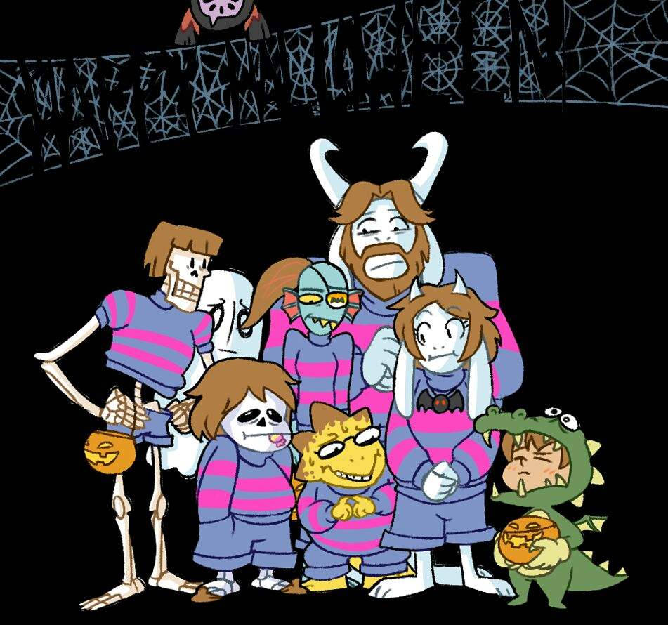 Have A Happy Halloween With The Undertale Characters Wallpaper