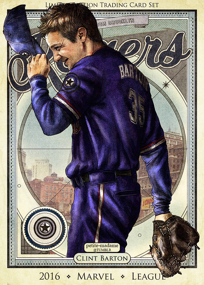 Hawkeye Marvel Baseball Card Wallpaper