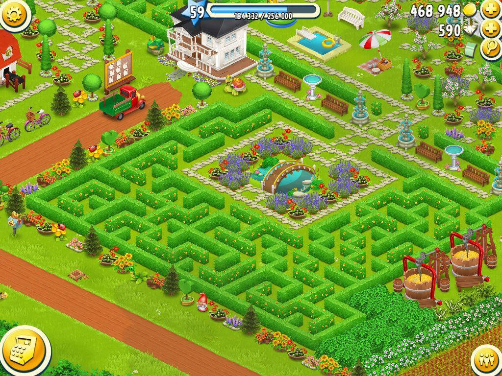 Hay Day Farm Hedge Maze Wallpaper