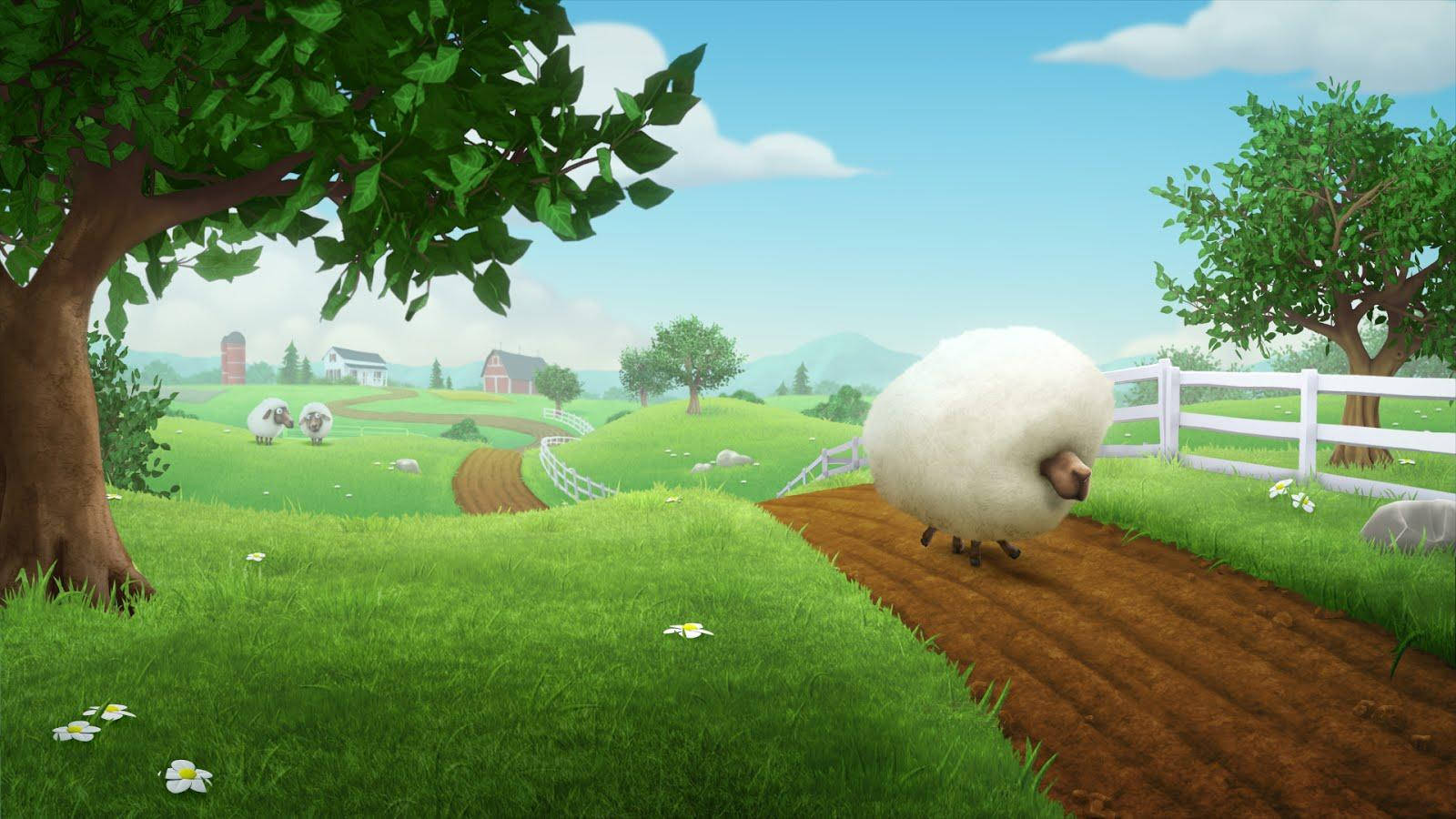 Hay Day Sheep On Farm Wallpaper