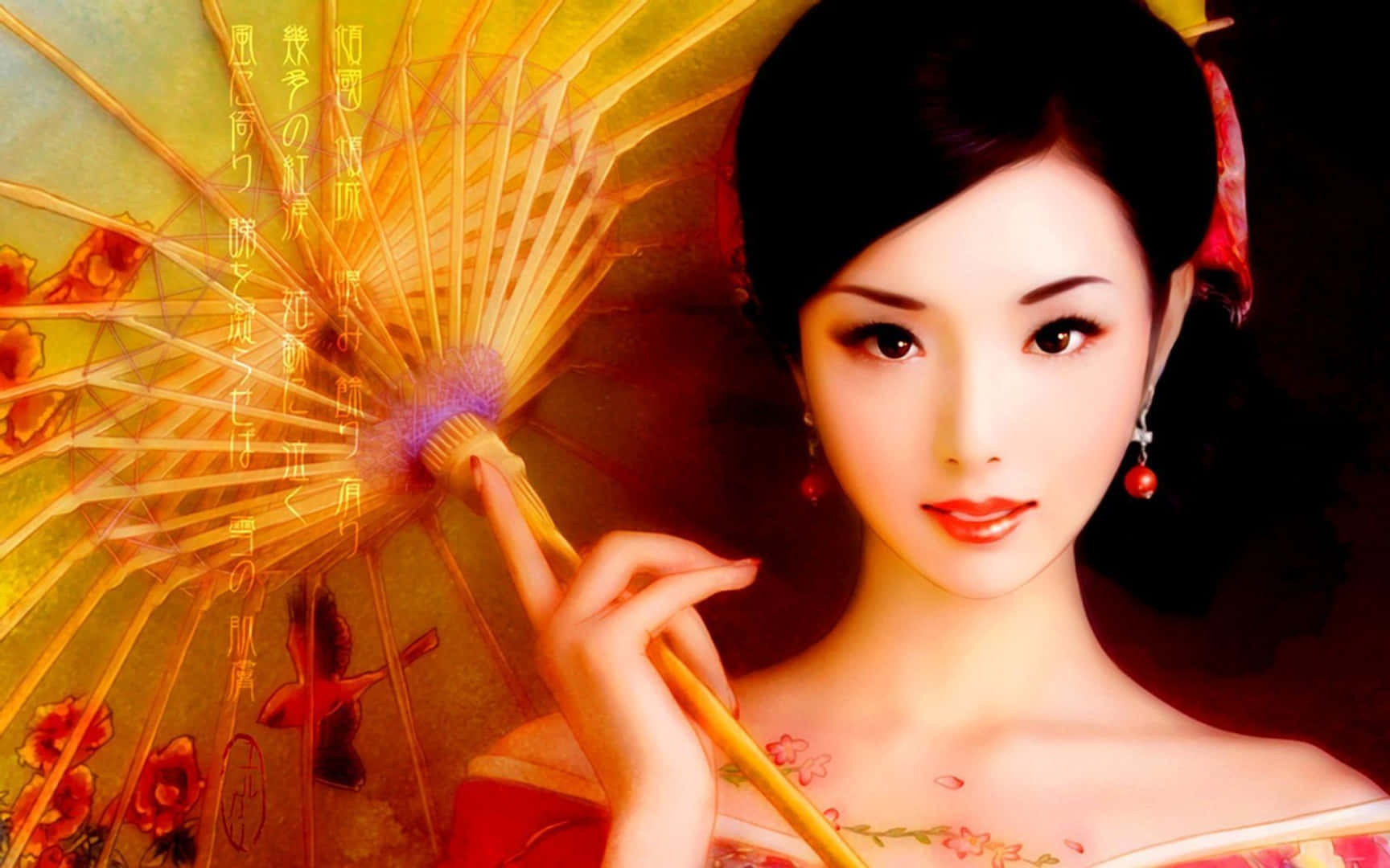 Hd Women In Kimono Wallpaper