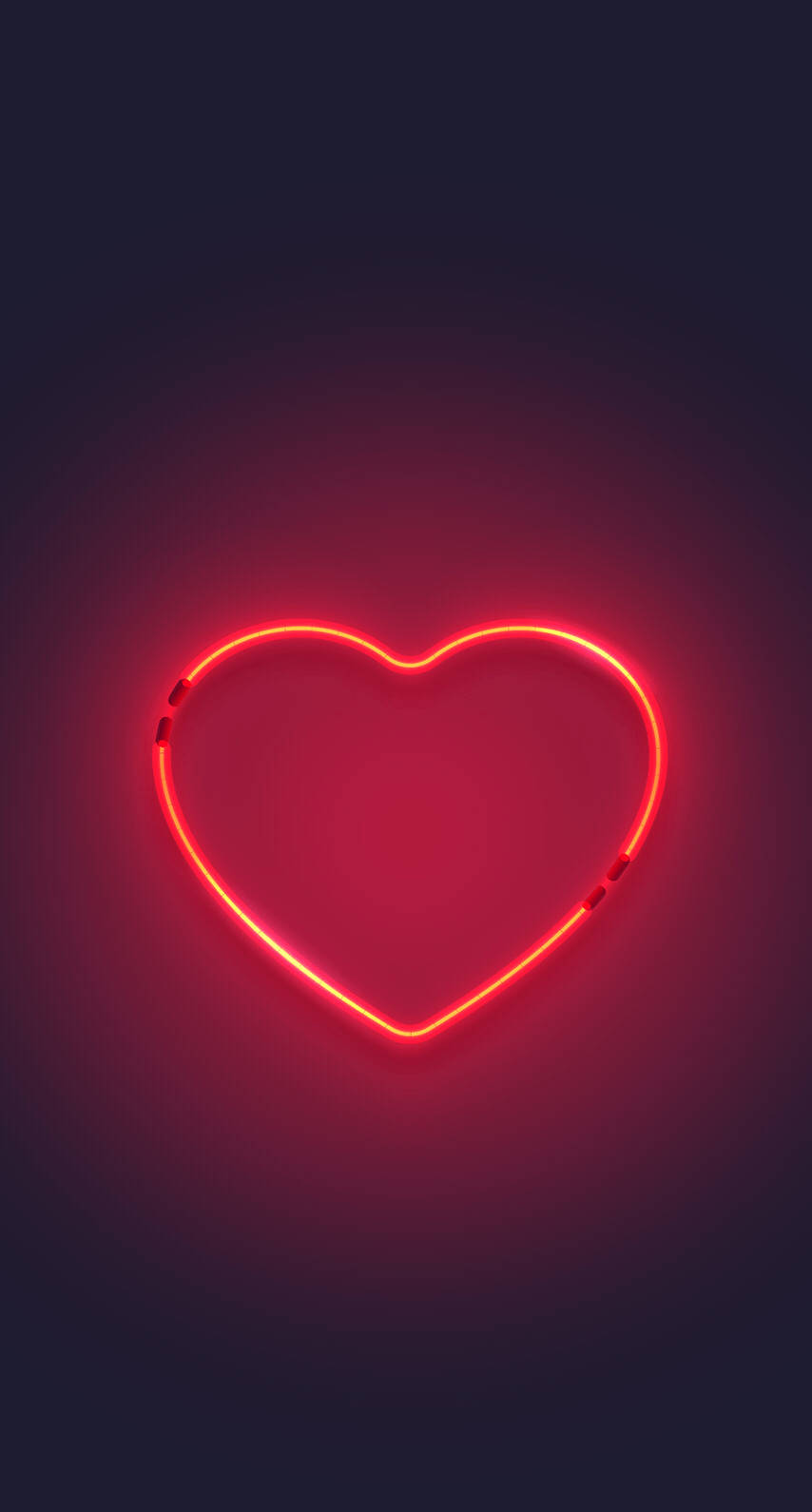 Heart Aesthetic Glowing In The Dark Wallpaper