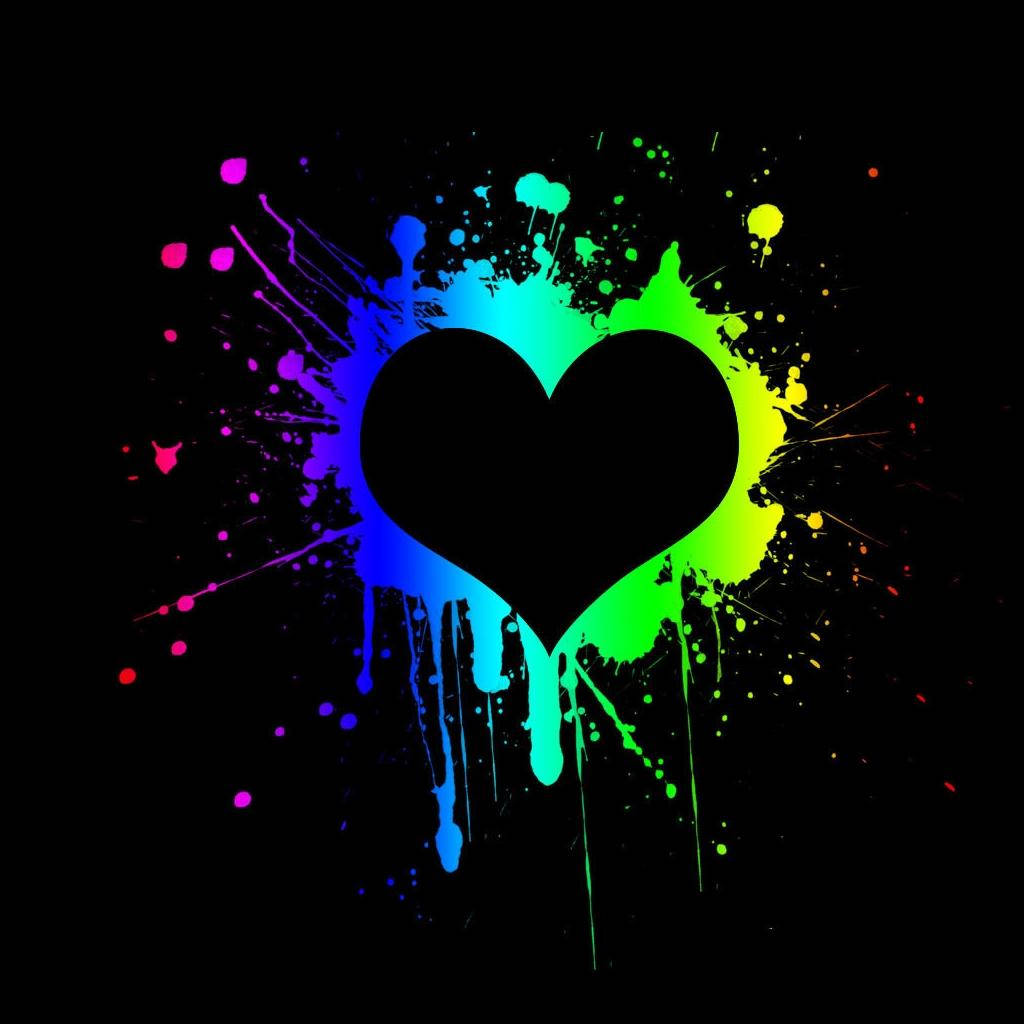 Heart Aesthetic Paint Splatter Wallpaper