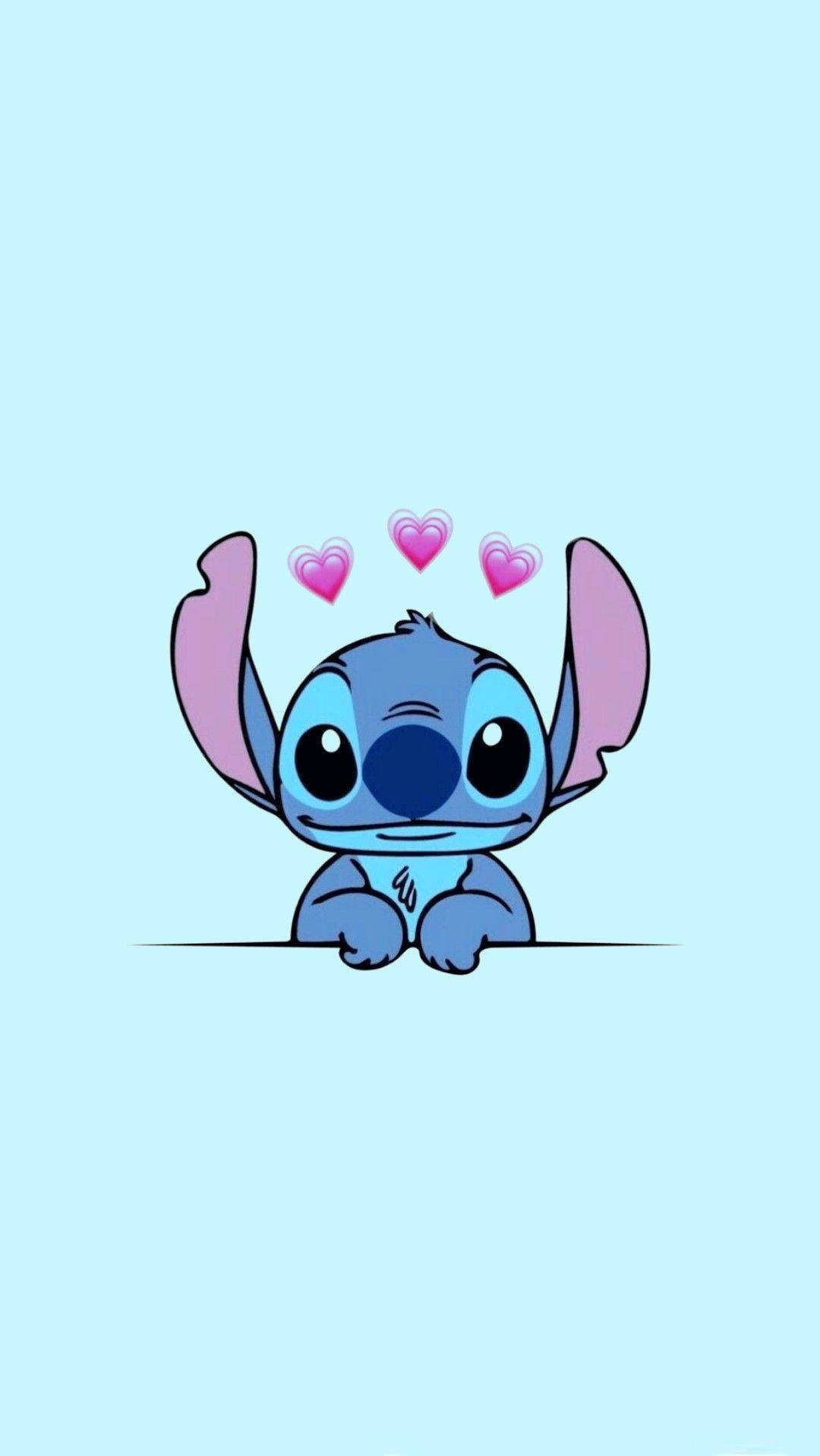 Heart Emojis Stitch Phone Wallpaper