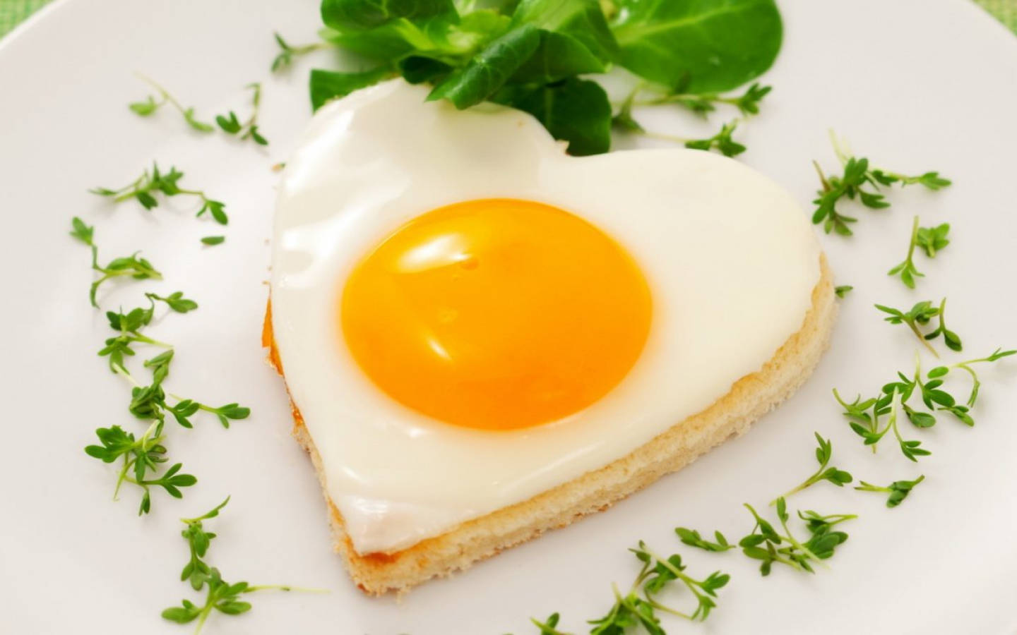 Heart Shaped Sunny Side Up Egg Wallpaper