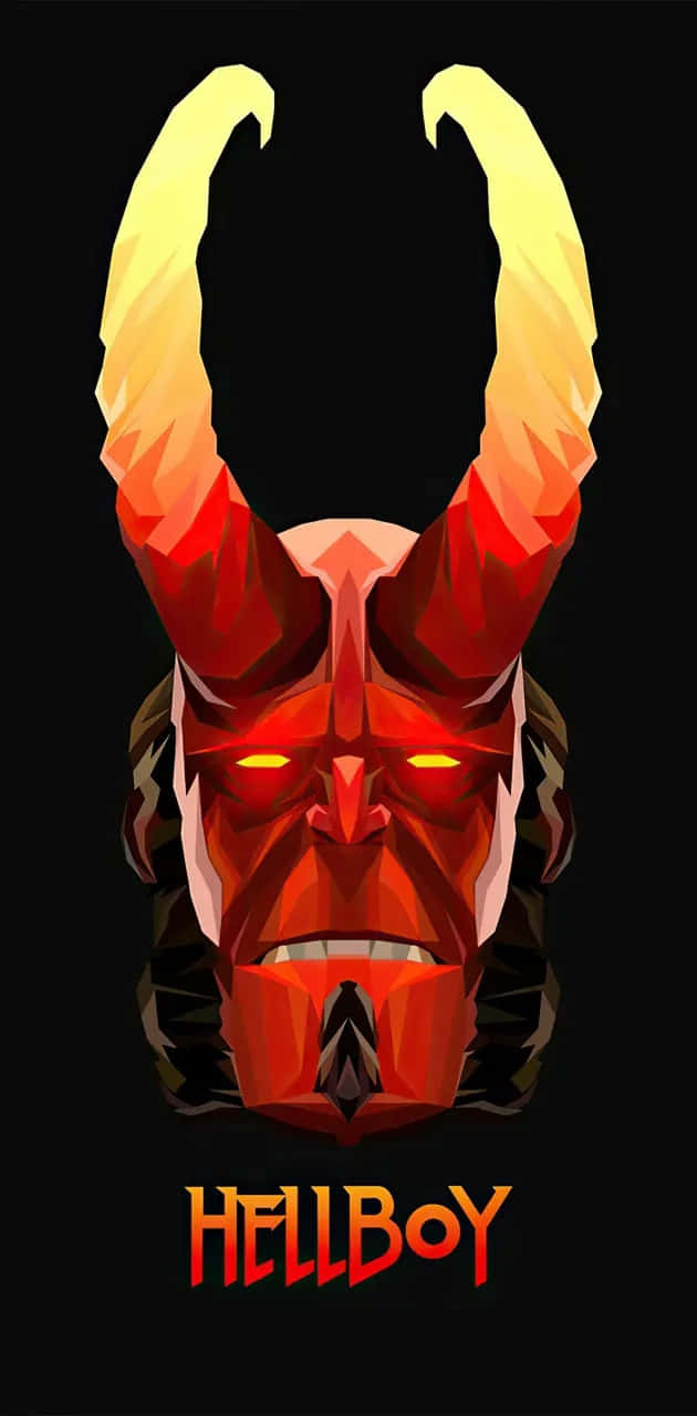 Hellboy Geometric Art Wallpaper