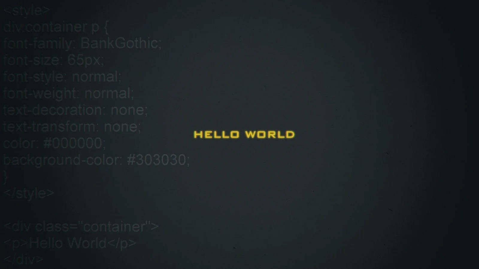 Hello World Computer Command Wallpaper