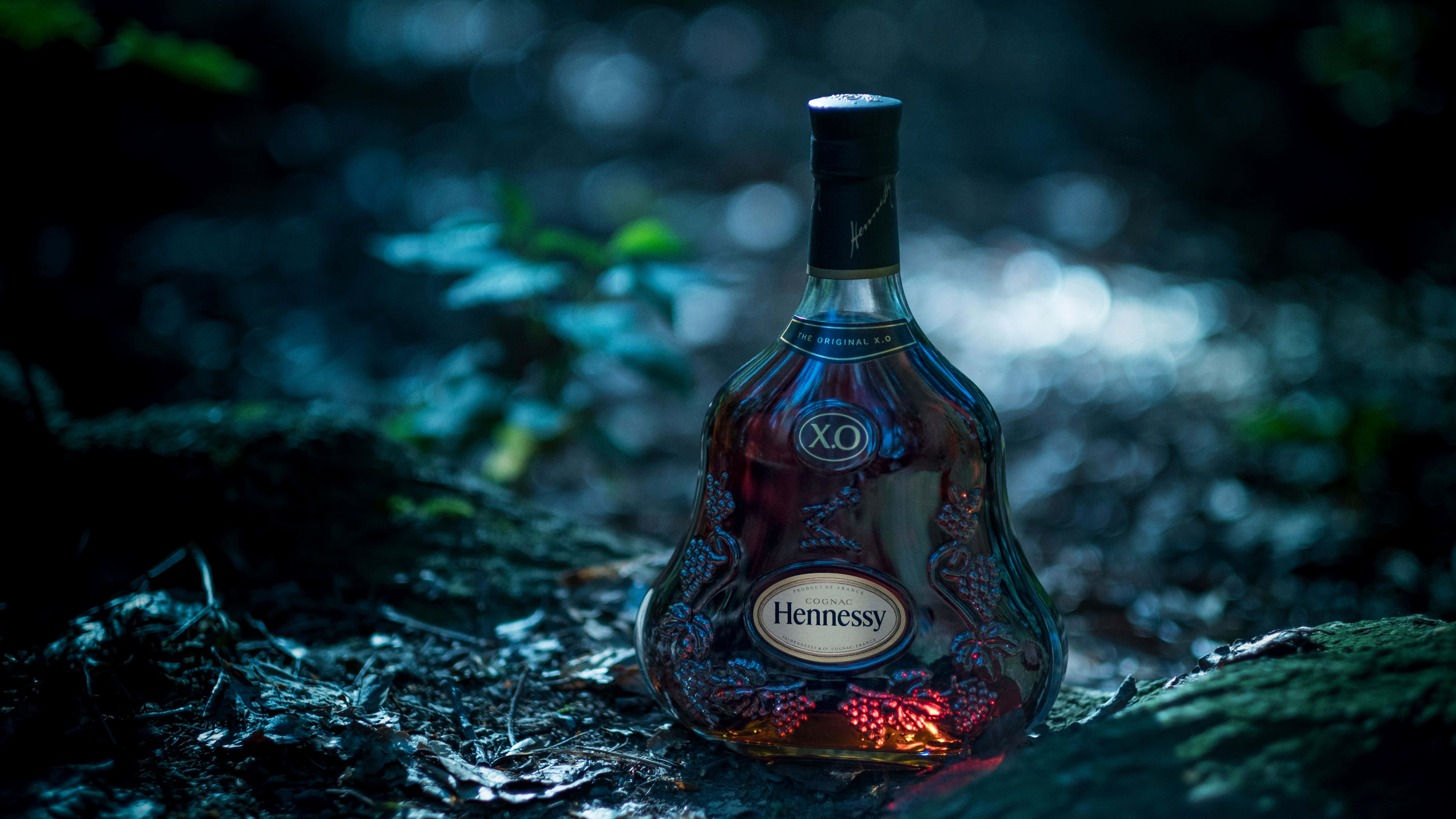 Hennessy Bottle On The Ground Wallpaper