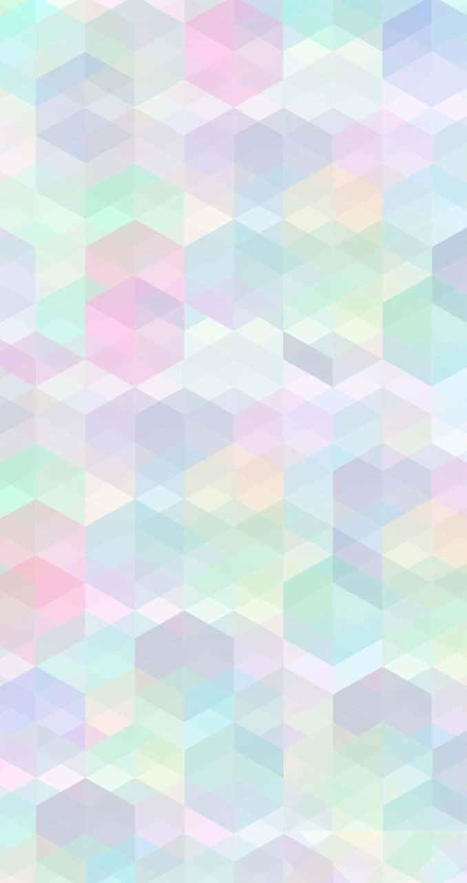 Hexagon Pattern With Light Aesthetic Colors Wallpaper