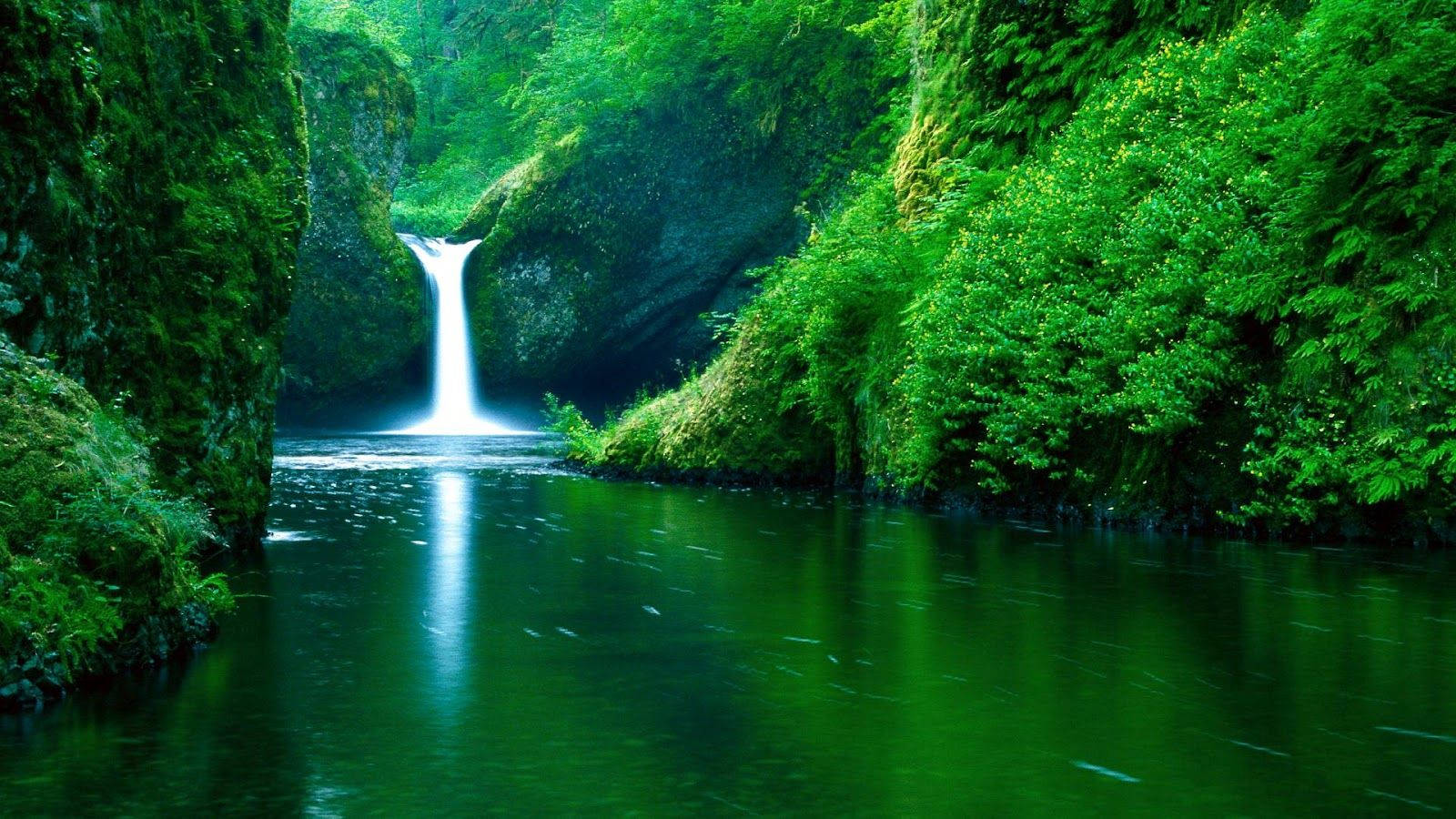 Hidden Waterfall Laptop Desktop Wallpaper