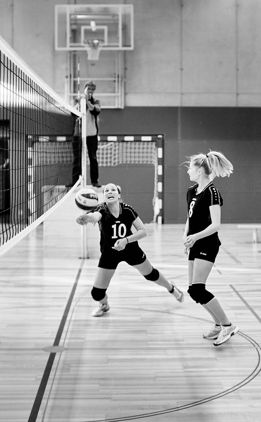 Highly Motivated Volleyball Player Working On A Laptop Wallpaper