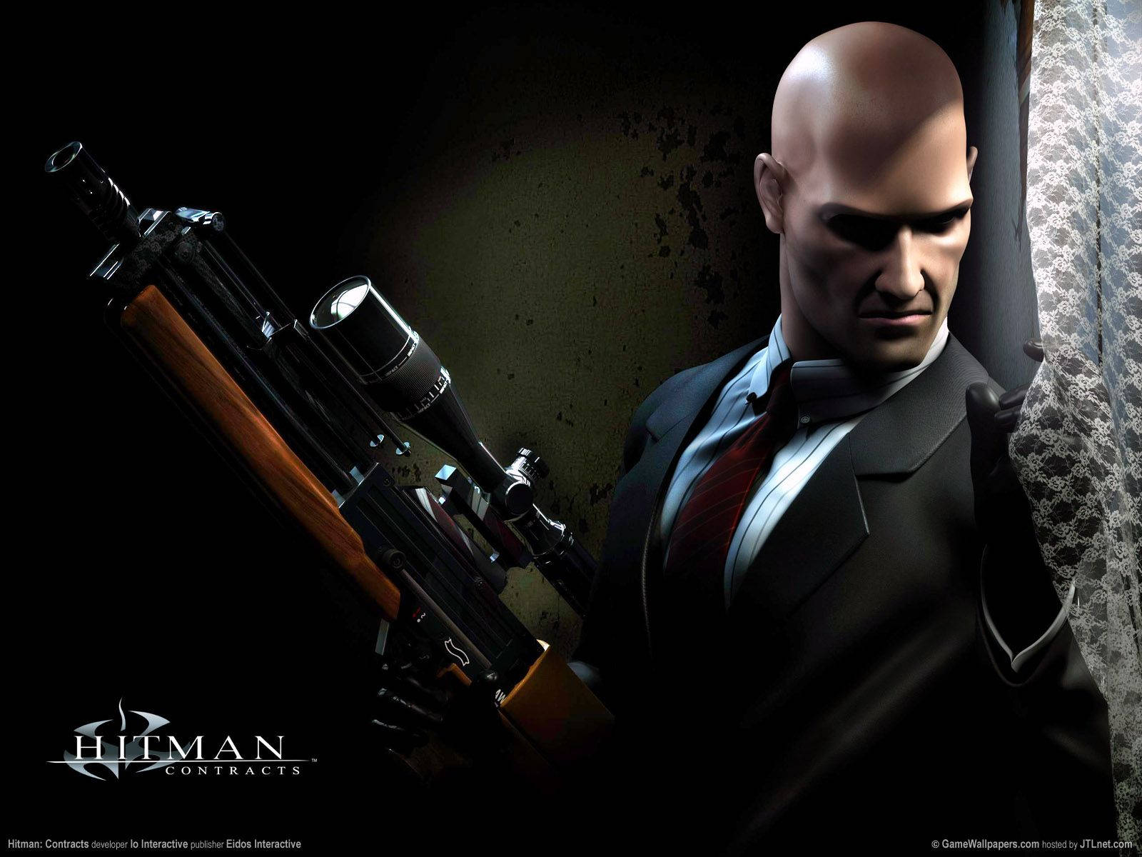 Hitman Phone With Gun Wallpaper