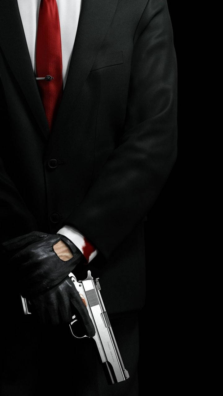 Hitman With Gun Iphone Wallpaper