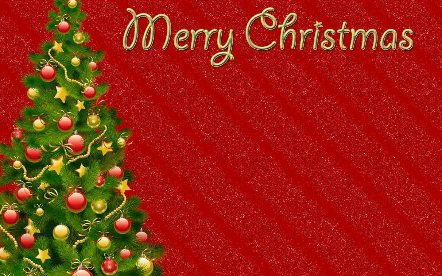 Holiday Greetings On Red Christmas Background Wallpaper