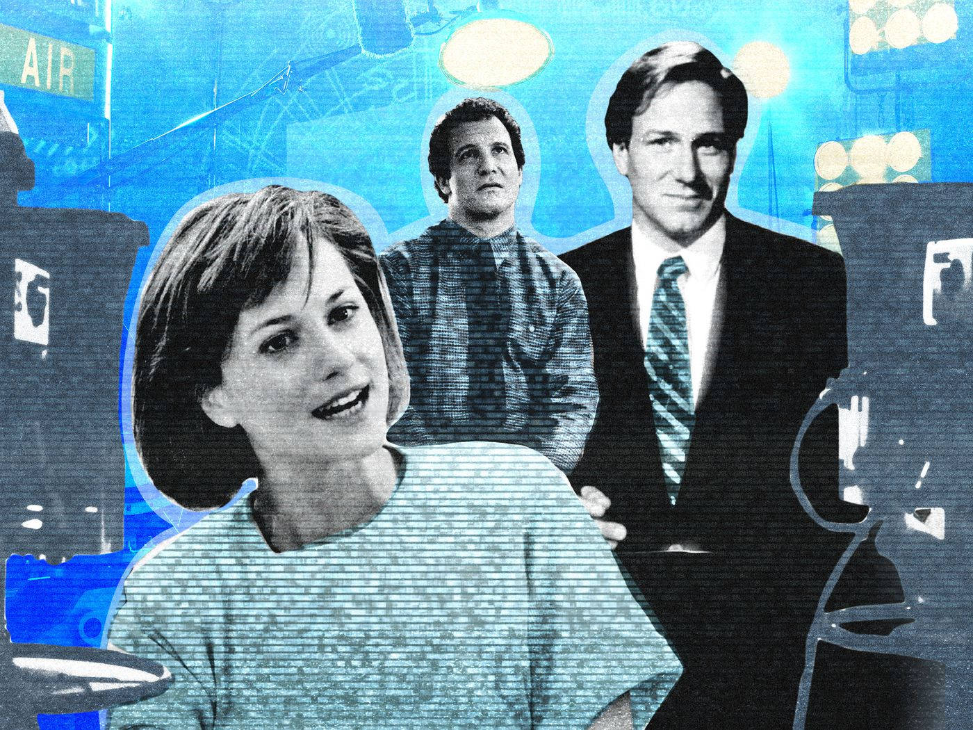 Holly Hunter, Albert Brooks And William Hurt In Broadcast News Wallpaper