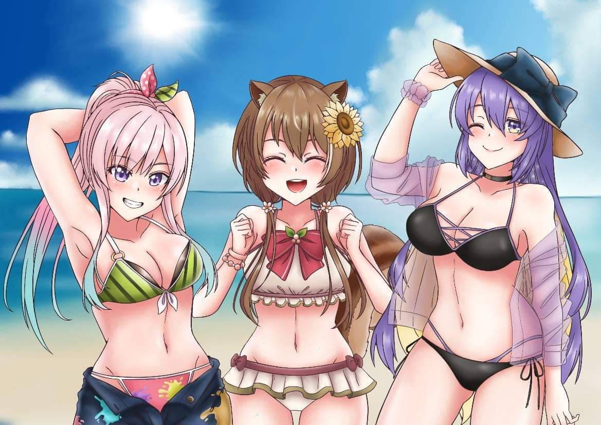 Hololive Id Girls In Bikini Wallpaper