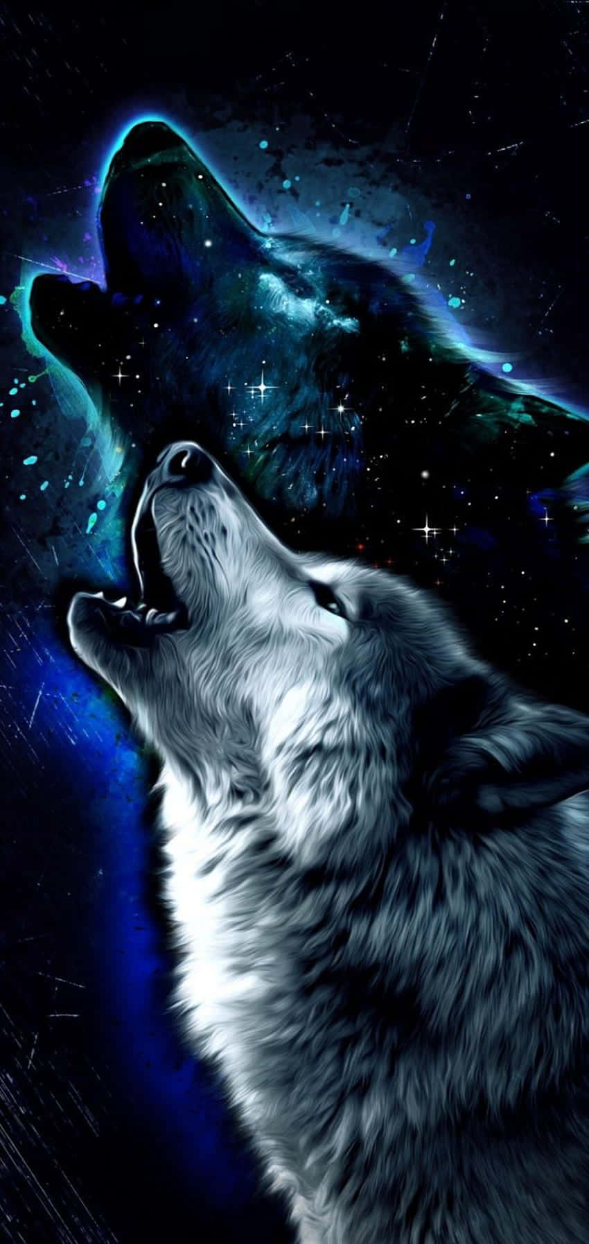 Howling Epic Wolves Wallpaper