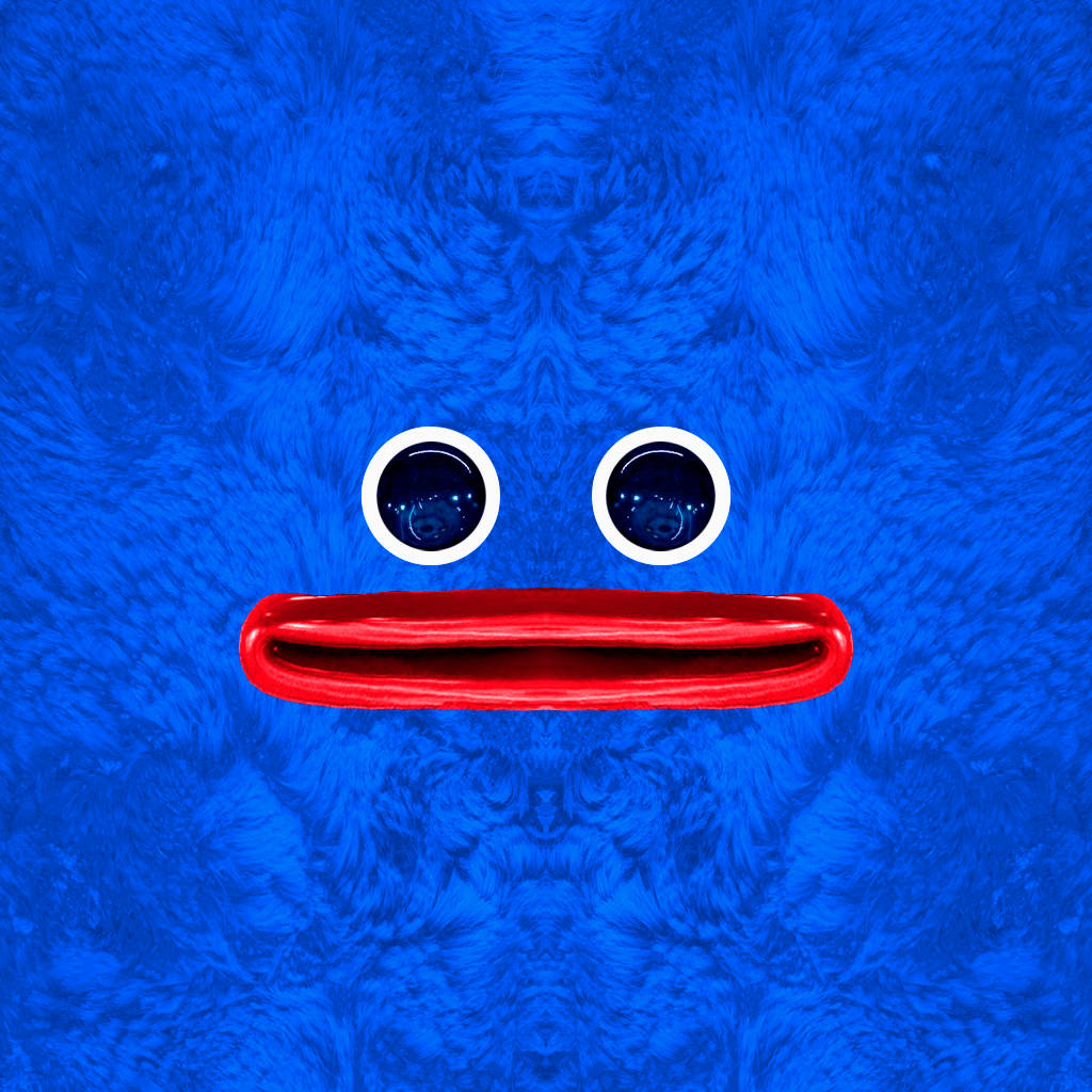 Huggy Wuggy Blue-furred Face Wallpaper