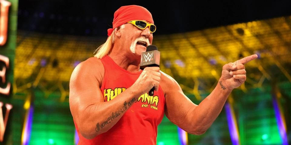 Hulk Hogan In Red Tank Top Wallpaper