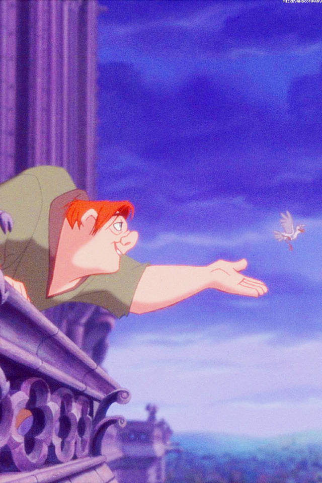 Hunchback Of Notre Dame Quasimodo And Bird Wallpaper