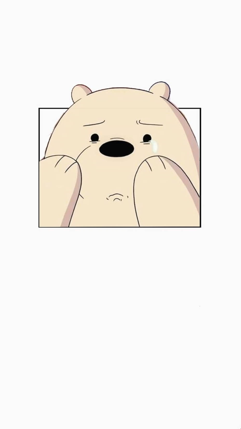 Ice Bear Cartoon Crying Wallpaper