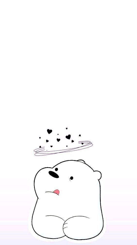 Ice Bear Cartoon Heart Halo Wallpaper