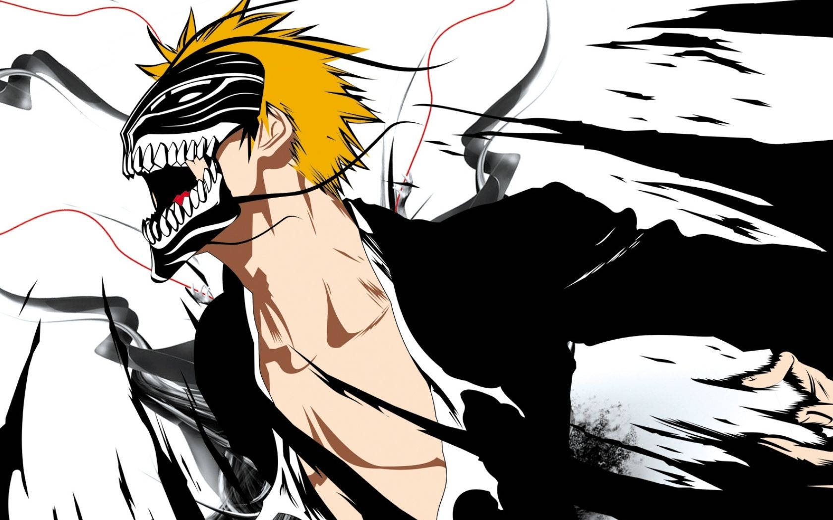 Ichigo Kurosaki Unleashes His Hollow Form Wallpaper