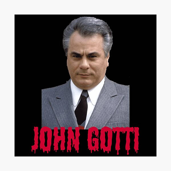 Iconic John Gotti In Black And Red Tone Wallpaper