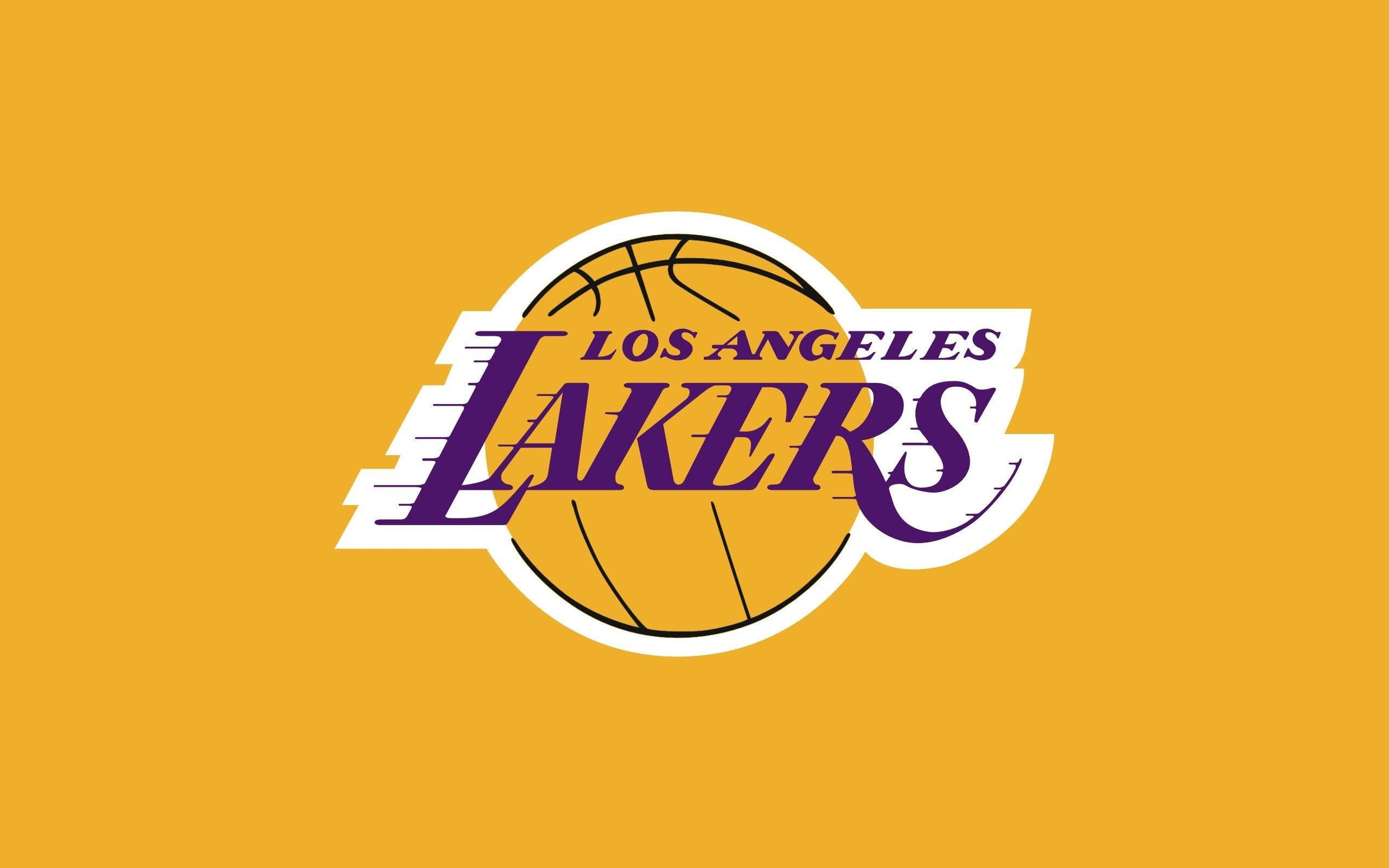 Iconic Lakers Logo In Vibrant Yellow Wallpaper