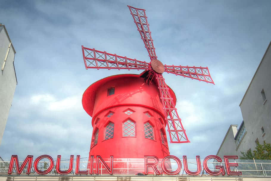 Iconic Moulin Rouge Windmill Wallpaper