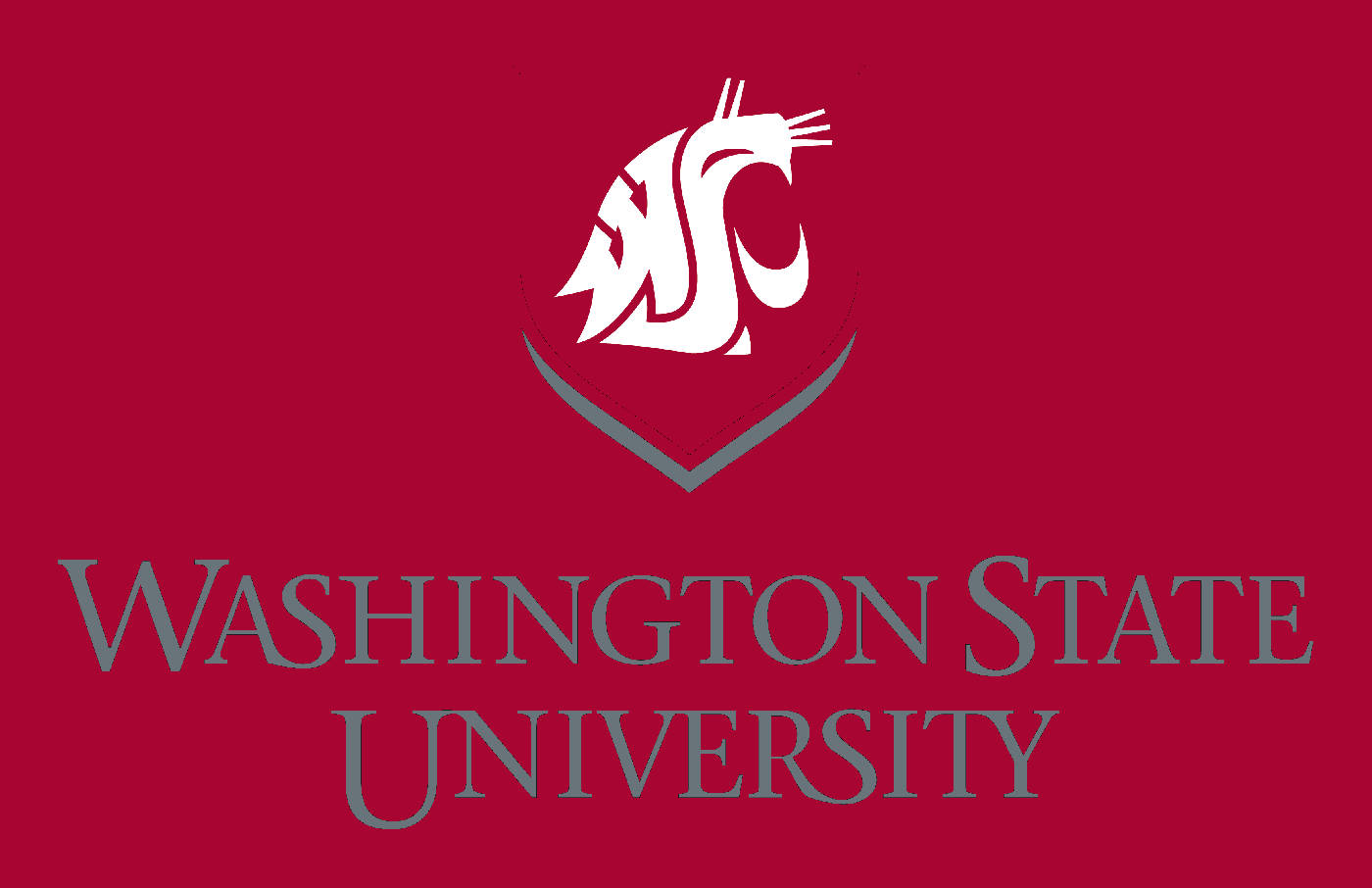 Iconic Washington State University Logo On A Red Background Wallpaper