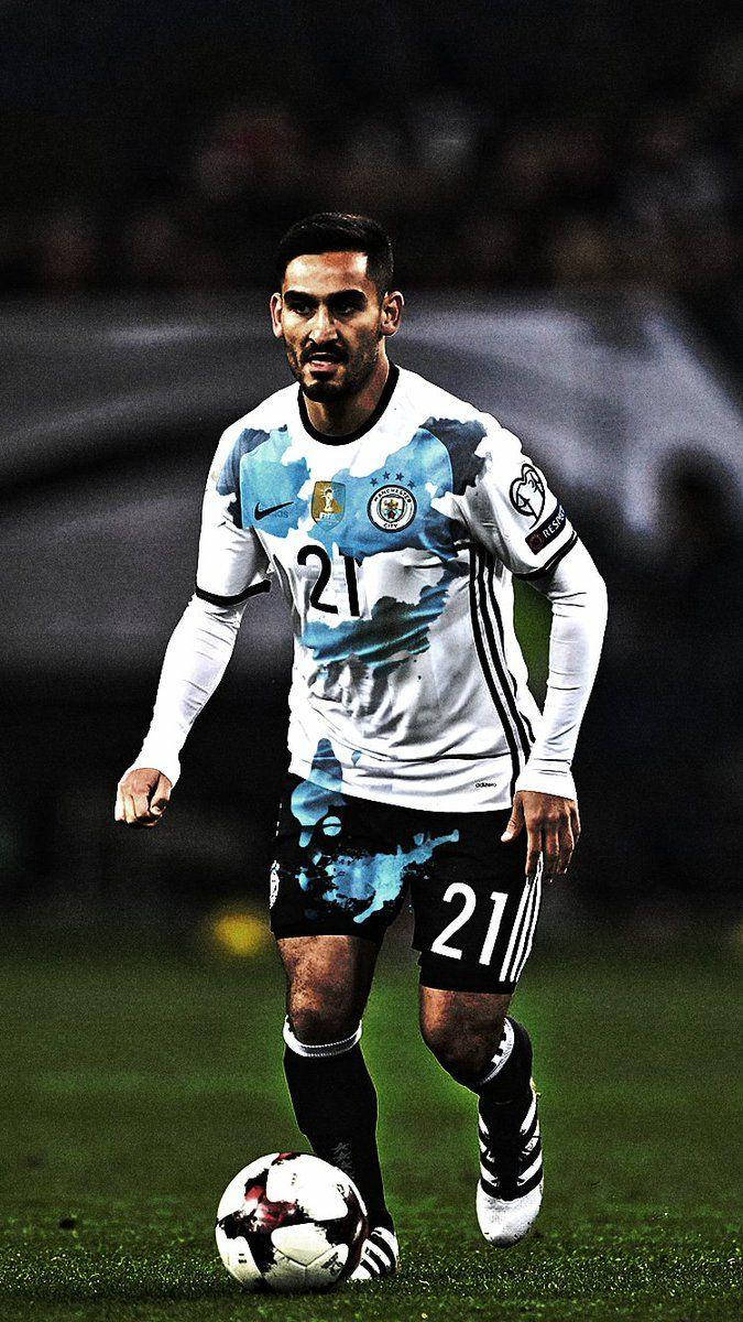 Ilkay Gundogan In Action Full Body Wallpaper