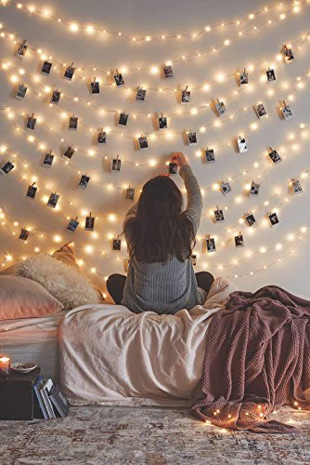 Illuminate Your Space With A Magical Fairy Lights Aesthetic Wallpaper