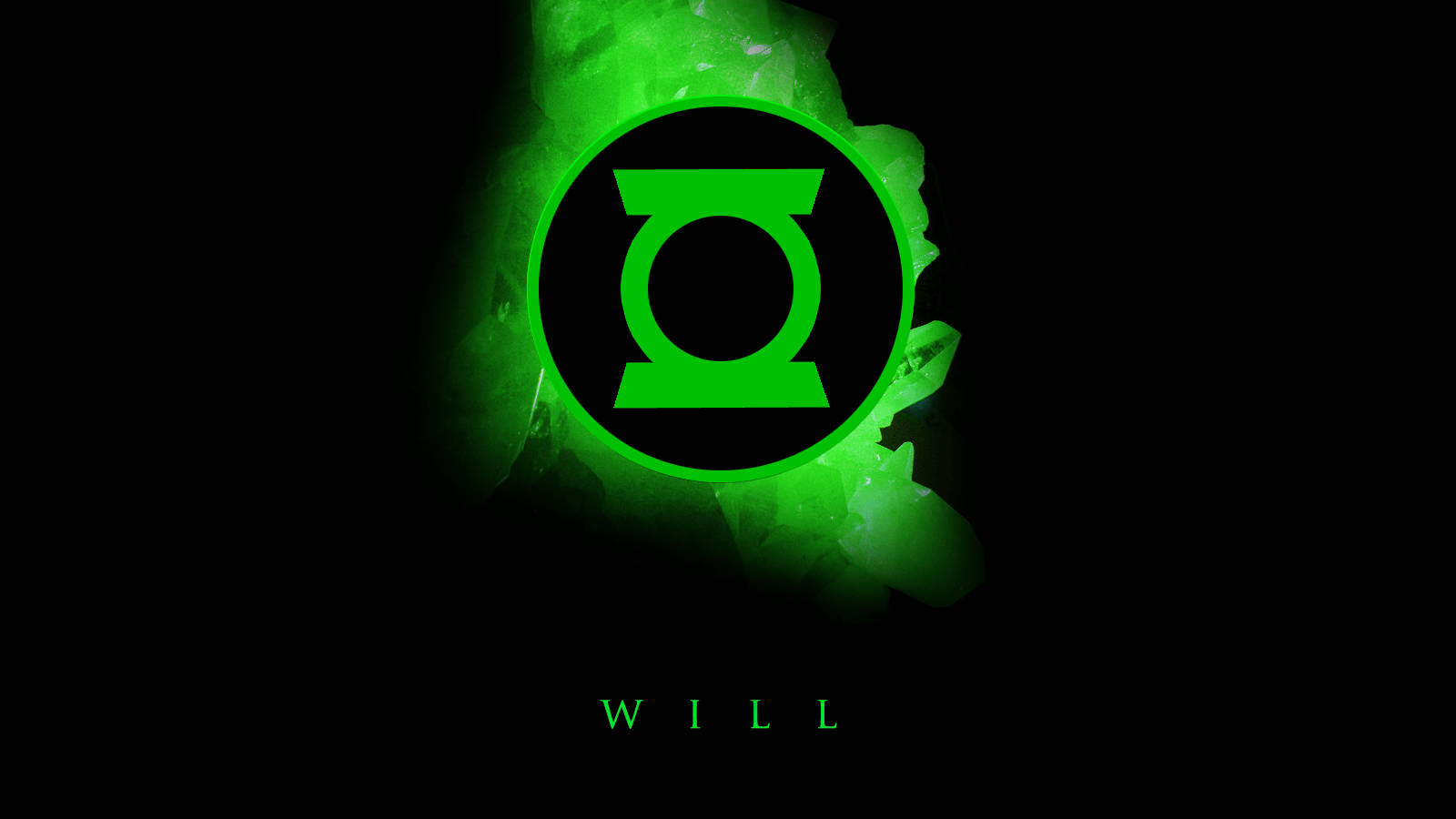 Illuminated By Will And Hope, The Green Lantern Logo Shines As A Symbol Of Bravery In The Face Of Impossible Odds Wallpaper