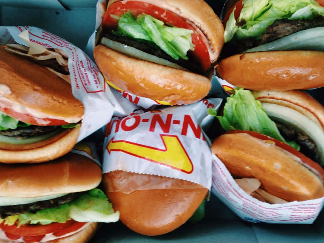 Image Enjoy Your Favorite Fast-food Burger At In-n-out! Wallpaper