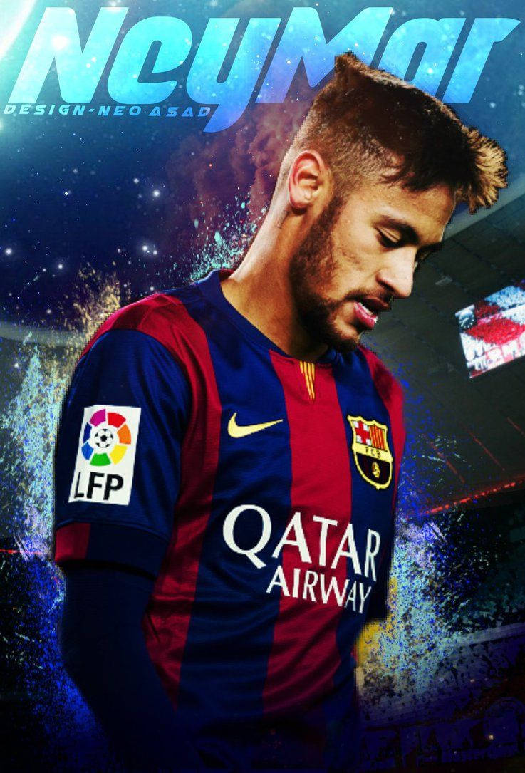 Image Neymar Jr. Sporting His Signature Paint Design Wallpaper