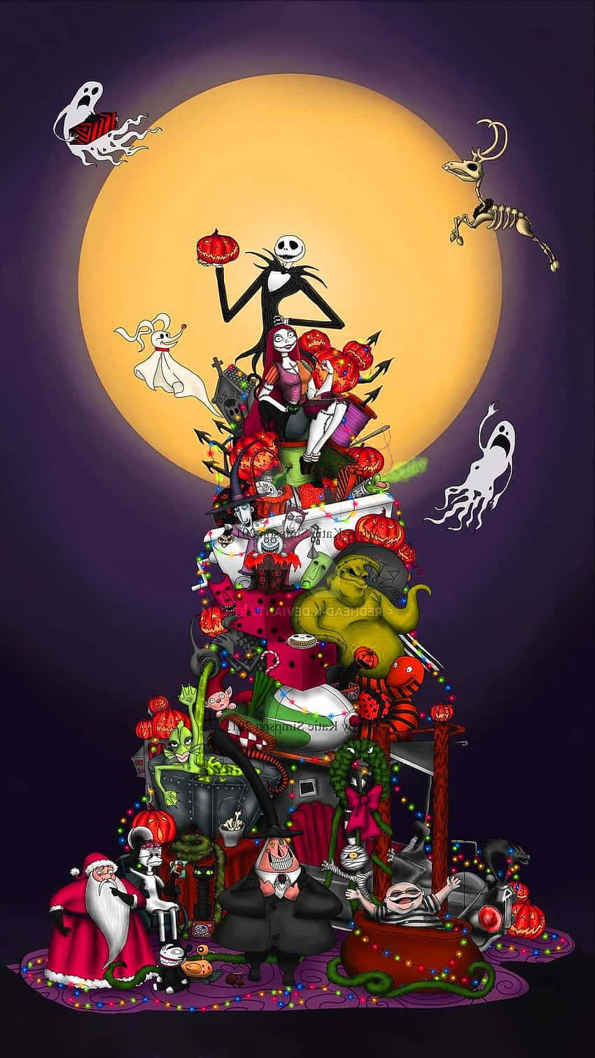 Image Tim Burton's Classic: Nightmare Before Christmas Phone Wallpaper