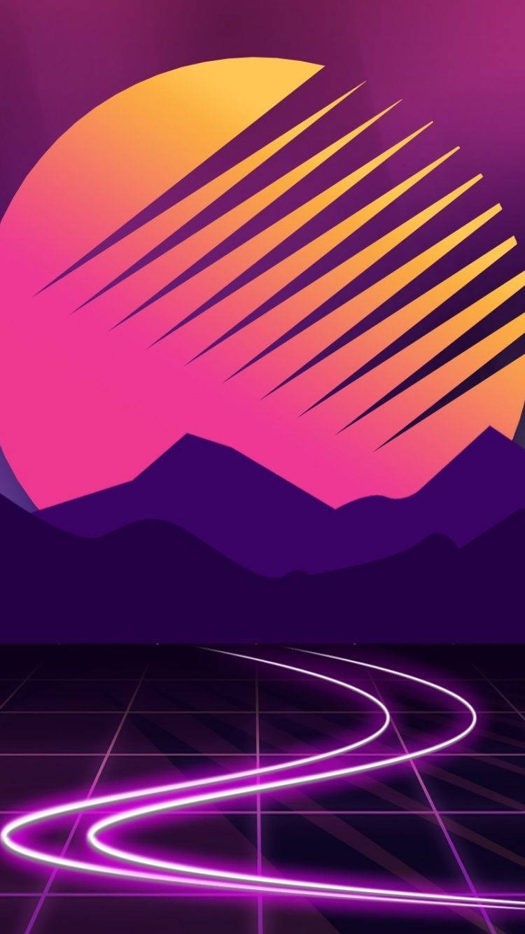 Imposing Outrun Collage Wallpaper