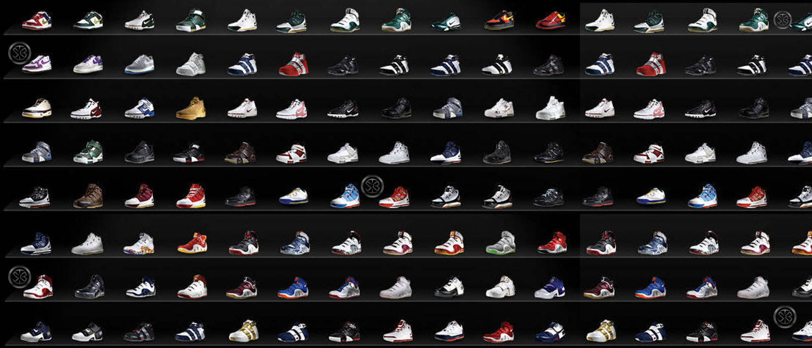 Impressive Sneaker Collection In Display Cabinet Wallpaper