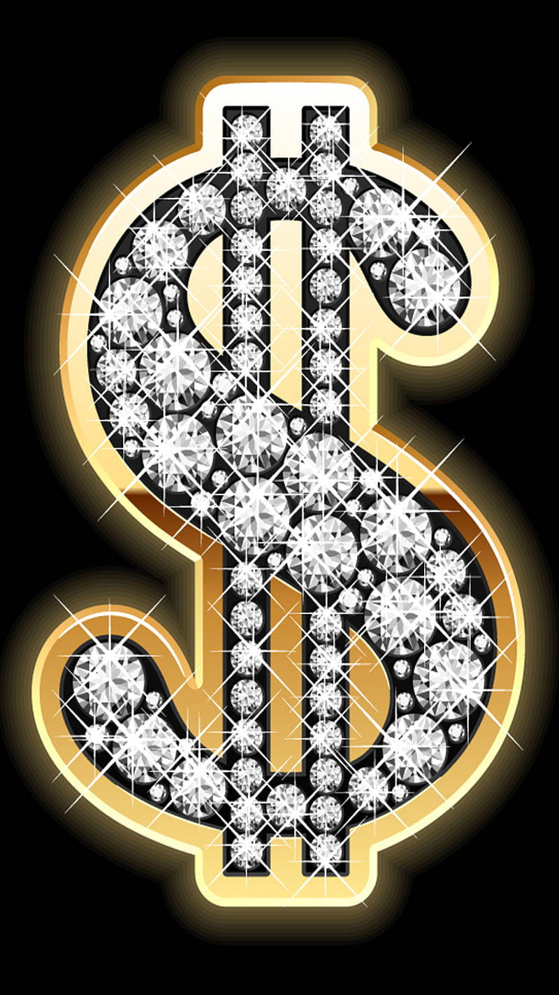 In This Image, Two Money Signs Repeat Infinitely Around A Bright, Orange Symbol Of Infinity. Wallpaper