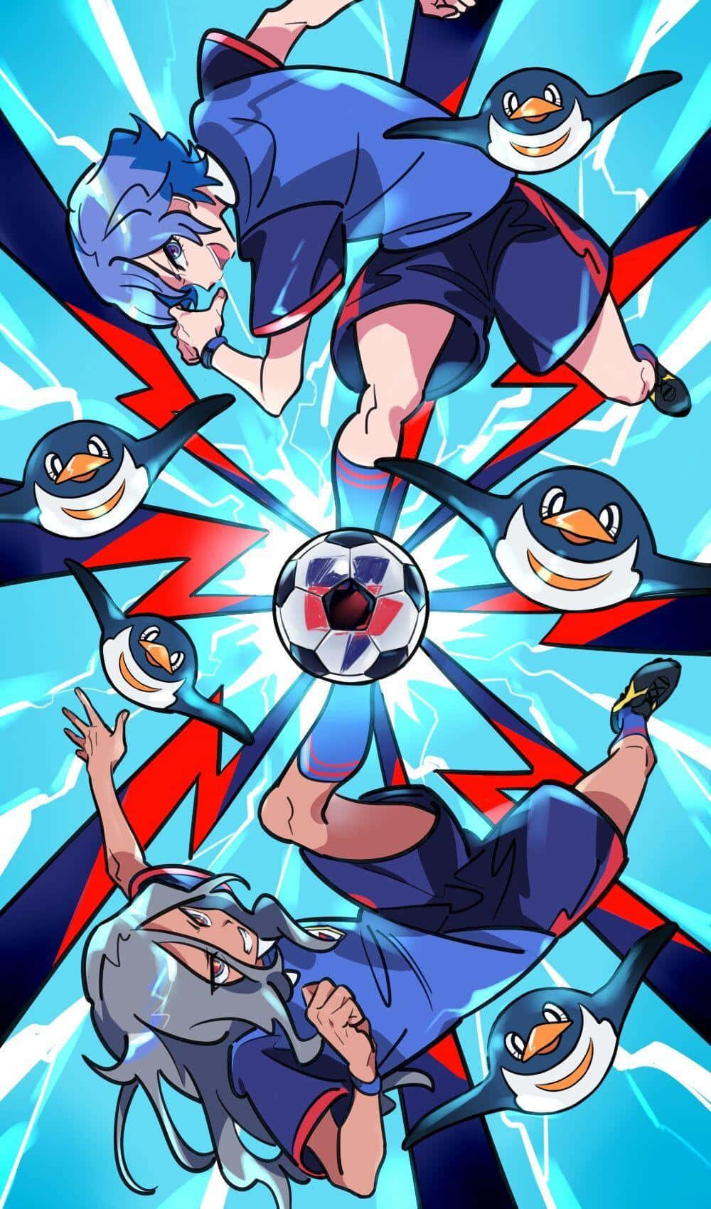 Inazuma Eleven Dynamic Soccer Action Wallpaper